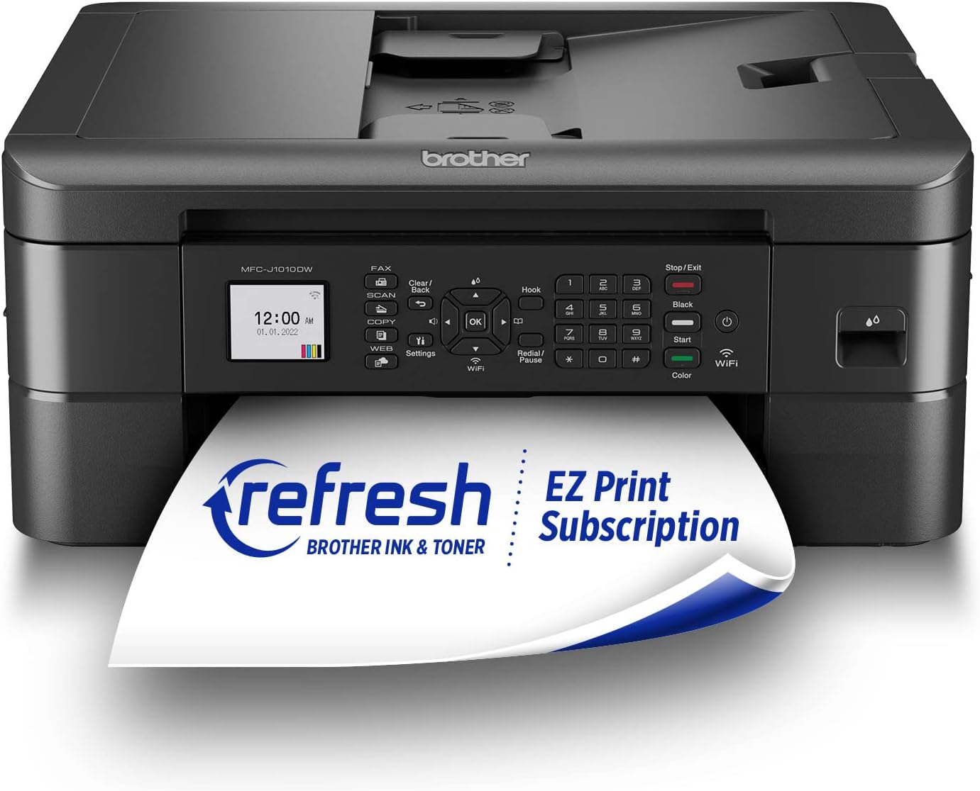 Brother MFC-J1010DW Wireless Color Inkjet All-in-One Printer with Mobile Device and Duplex Printing